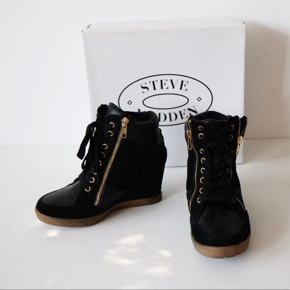Black Platform sneakers from Steve Madden